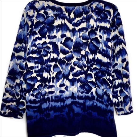 Alfred Dunner | Blue Ombré Mid-Weight Sweater - Picture 4 of 8